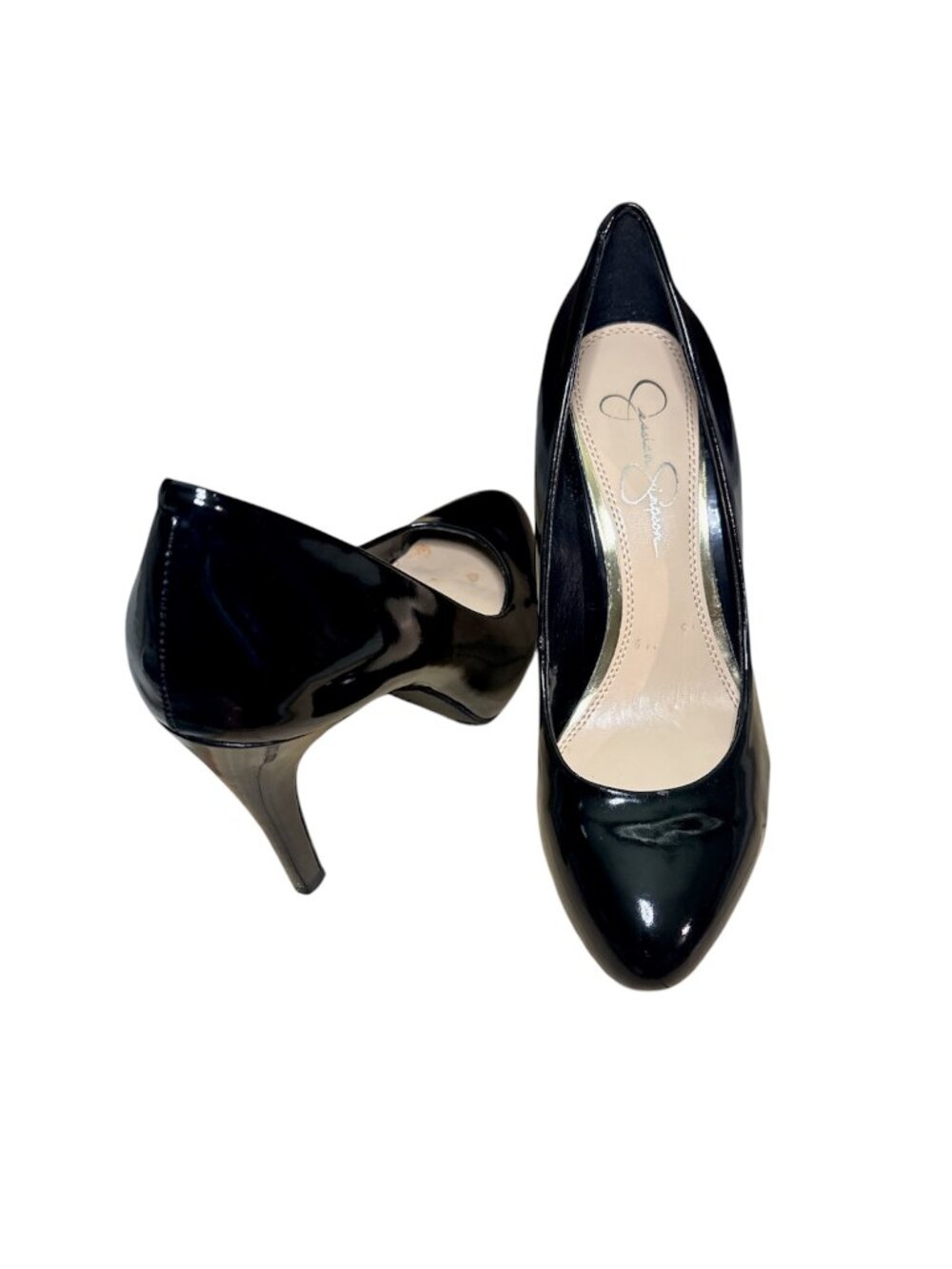 Jessica Simpson Marya Black Patent Pumps Heels, Size 8.5 M